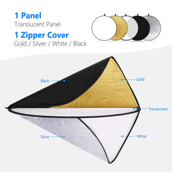 NEEWER 5-in-1 Collapsible Light Reflector