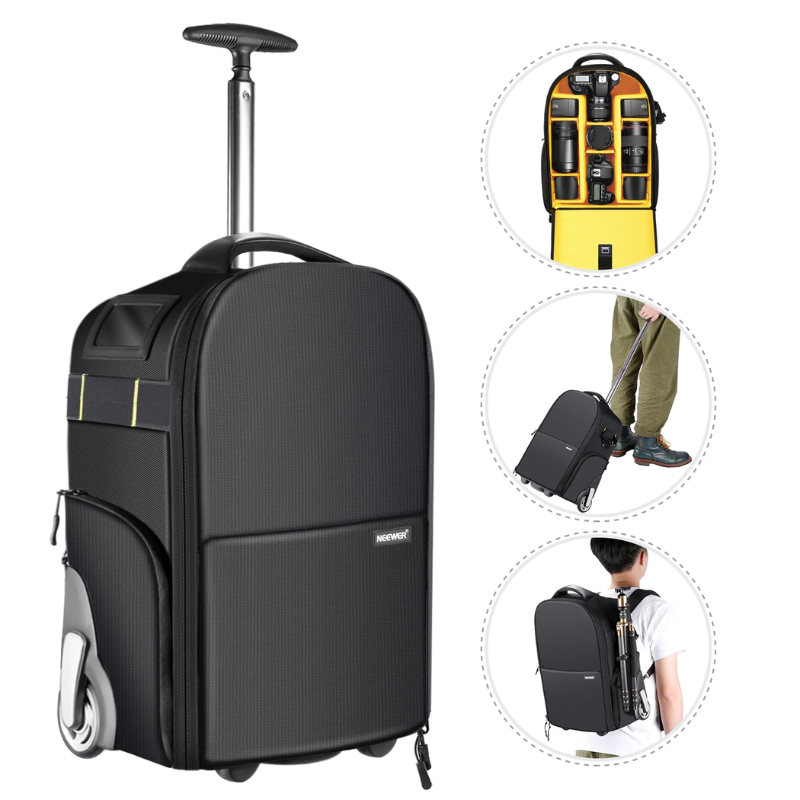 NW-8903 66600744 NEEWER 19.2"x12.9"x7.87" 2-in-1 Trolley Backpack