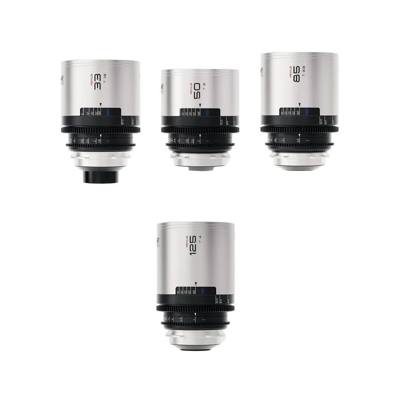 Remus 1.5x Full Frame Anamorphic 4 Lens Set 33/50/85/125mm (PL) with case