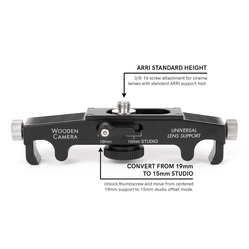 WOODEN CAMERA Universal Lens Support (19mm/15mm Studio)
