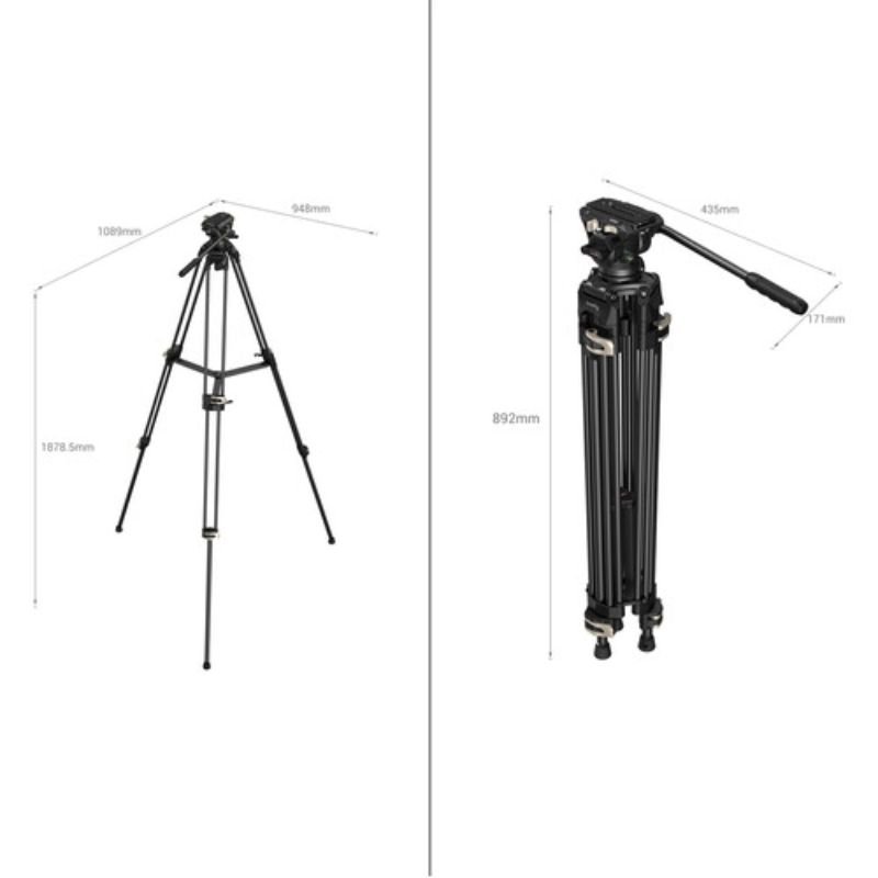 Smallrig Heavy Duty Fluid Head Tripod AD-01 3751B