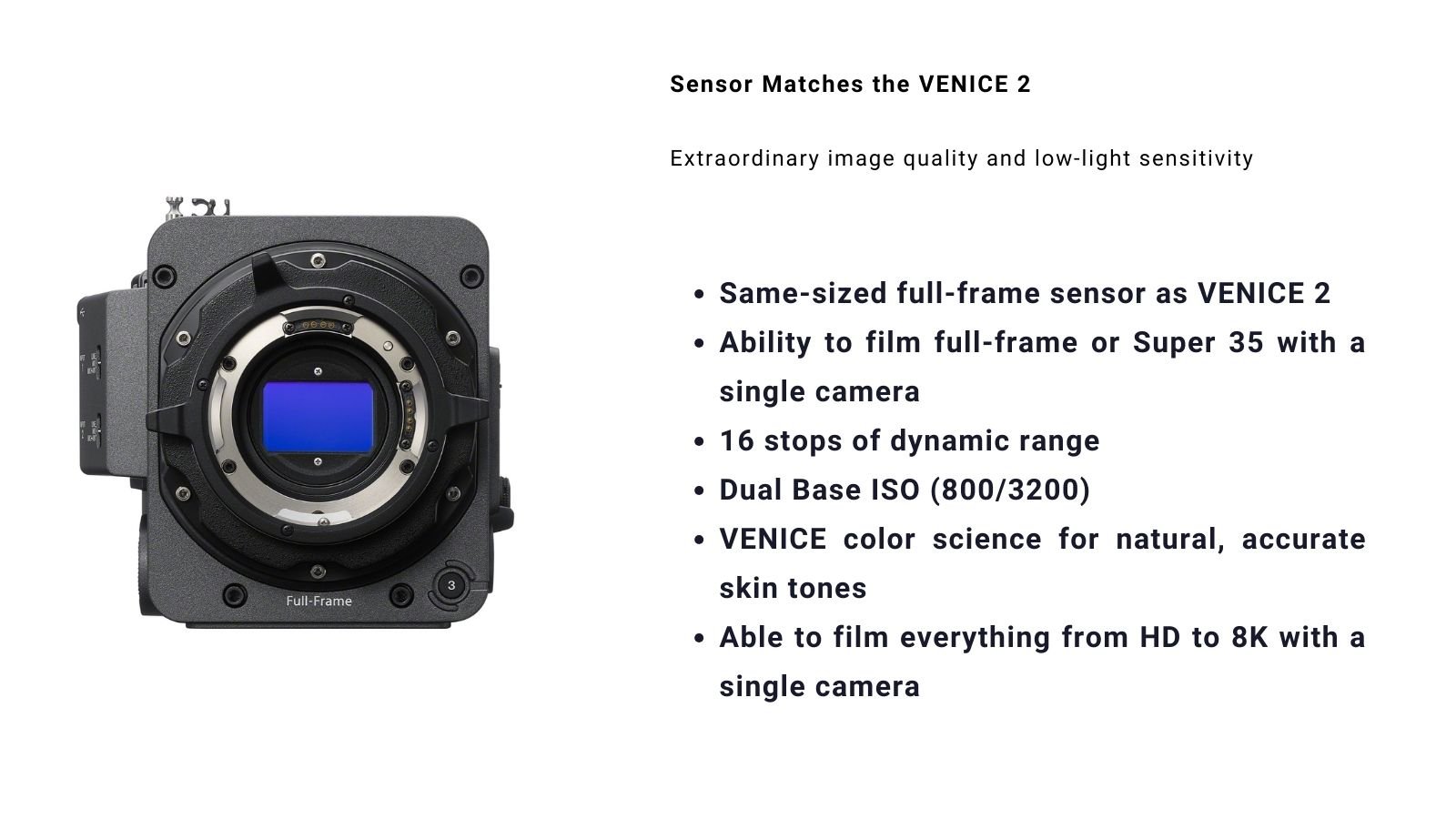 Sony Sensor Matches the VENICE 2